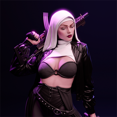 Nun with Gun (330 мм) 2259 - фото 19274