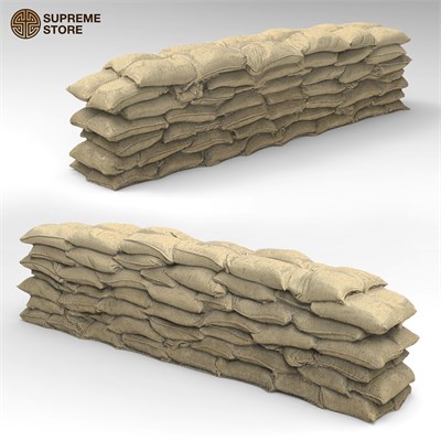 Sandbag Wall Long V1 - 1:35 MIL01-SUP08 - фото 24995