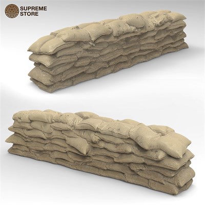 Sandbag Wall Long V2 - 1:35 MIL01-SUP09 - фото 25001