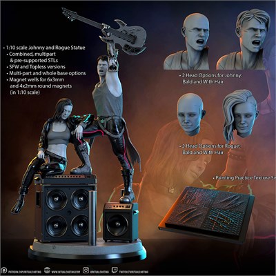 Johnny Silverhand and Rogue - Cyberpunk MOV21-RC01 - фото 26126