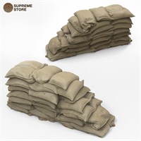 Sandbag Wall End - 1:35 MIL01-SUP10